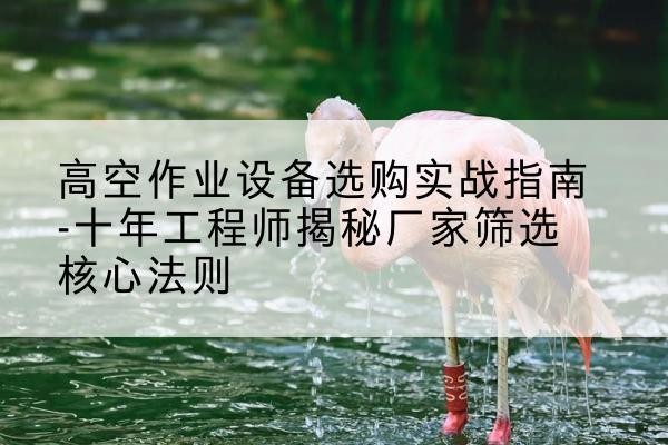 天全剪叉式升降机厂家-高空作业设备选购实战指南-十年工程师揭秘厂家筛选核心法则